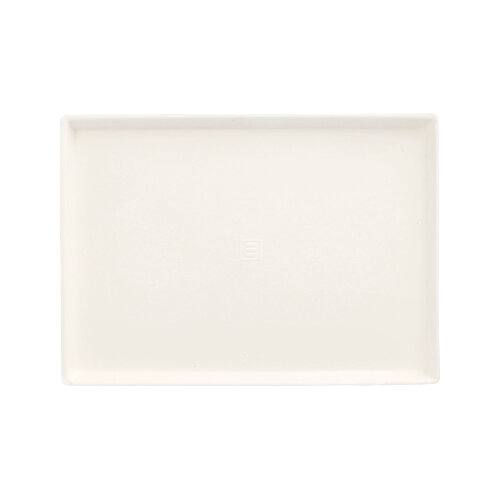 50 Teller Zuckerrohr "pure" eckig 17,5 cm x 12,5 cm x 1 cm weiss "Cella"