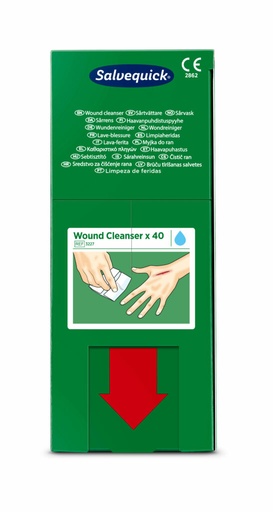 10 x 40 "Cederroth" Wipes Salvequick Wundreiniger refill für Savett-Spender REF 51011006