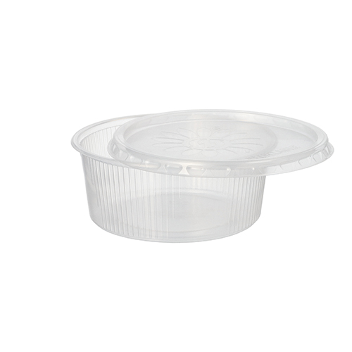 50 Verpackungsbecher mit Deckel, PP rund 200 ml Ø 10,5 cm · 4,5 cm transparent