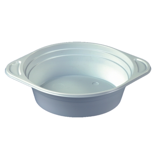 100 Suppenschalen, PP rund 500 ml Ø 15,6 cm · 4,5 cm weiss mit Anfasser * leicht