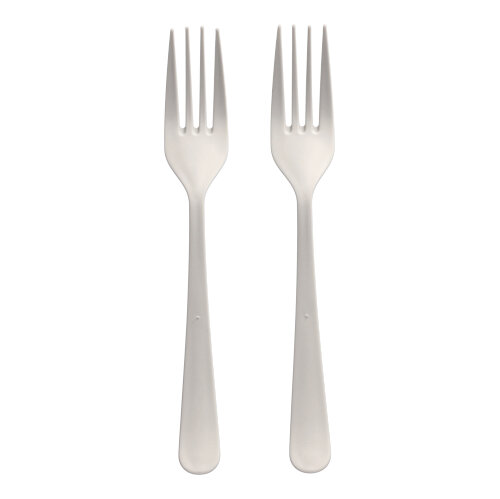 10 "Circulware" Mehrweg-Gabeln PP-MF 19 cm weiss "Gaia" extra stabil