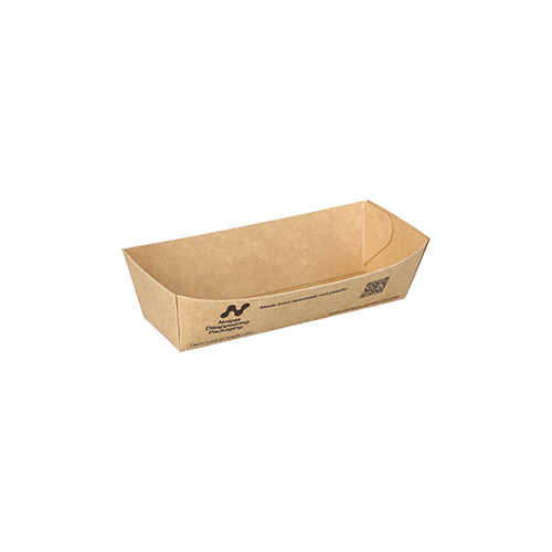 6 x 240 Snacktrays, Pappe "NOTPLA" 3 cm x 3,3 cm x 10,5 cm braun