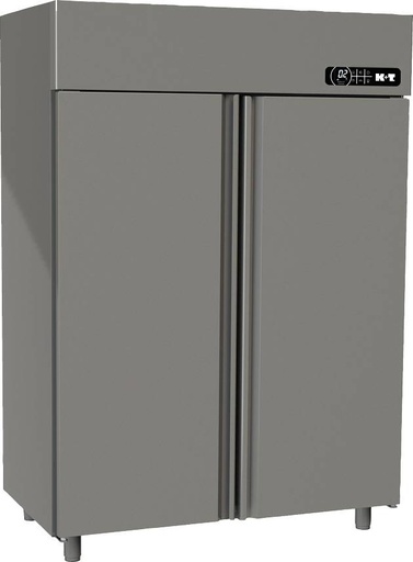 K+T Doppeltürenumluftkühlschrank GN 2/1, mit zwei CNS-Türen, steckerfertig