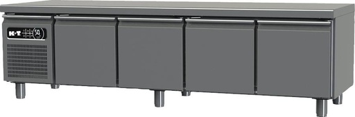 K+T Snacktiefkühltisch GN 1/1, Korpushöhe 475 mm, abgekantete Arbeitsplatte, 4 Abteile, steckerfertig