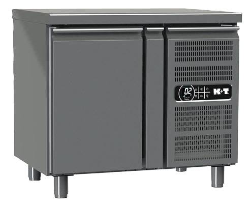 K+T Tiefkühltisch GN 1/1, Korpushöhe 700 mm, abgekantete Arbeitsplatte, 1 Abteil, steckerfertig