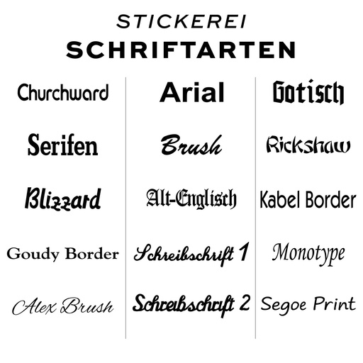 Schürzen-Stickerei, 2-zeilig