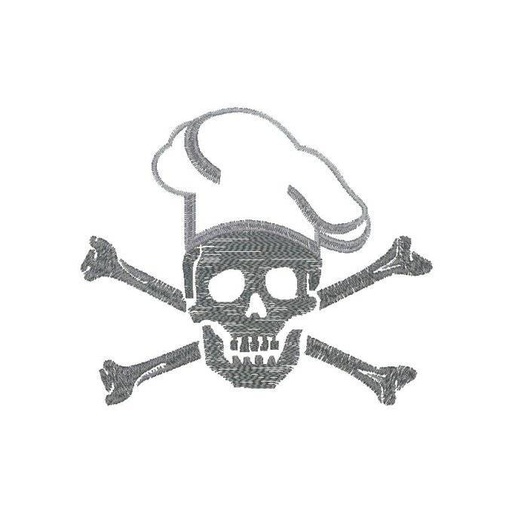 Totenkopf mit Knochen & Mütze