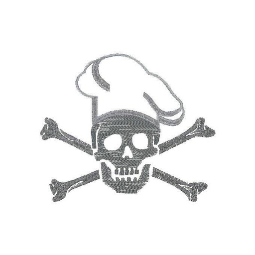 Totenkopf mit Knochen & Mütze