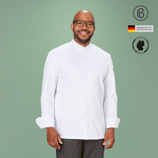 Buran-Zero, weisse Kochjacke für Herren