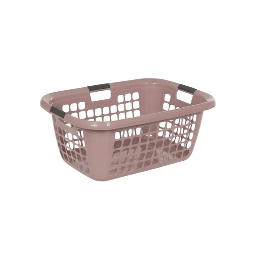 Wäschekorb "65 Easy" eckig mittel mit 3 Griffen, 65 cm x 48 cm x 28 cm, Kunststoff | rosa