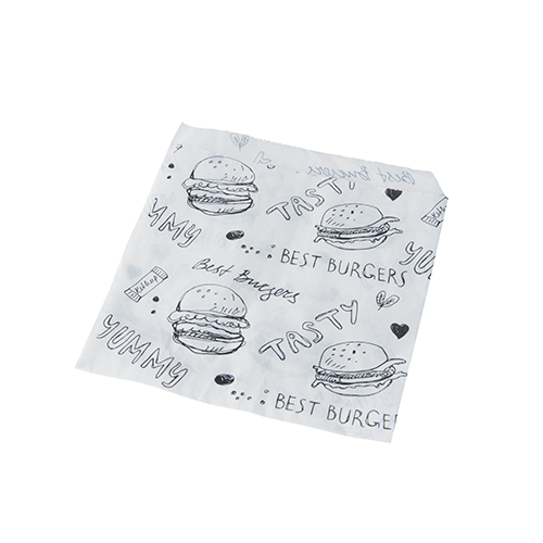 1000 Hamburger-Tüten 13 cm x 13 cm weiss