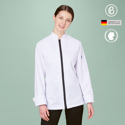 Soft-Rike, weiße Damen-Kochjacke