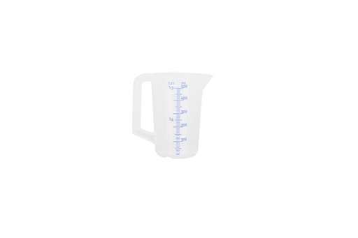 Meßbecher aus Polypropylen, 0,5 l, natur